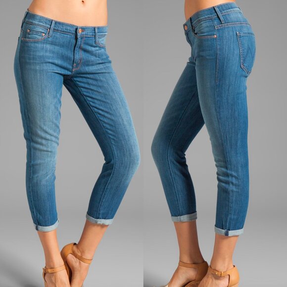 ☀️ MOTHER Skinny Not Skinny Tea for Two Jeans Size 29 Denim Crop Ankle Low Rise